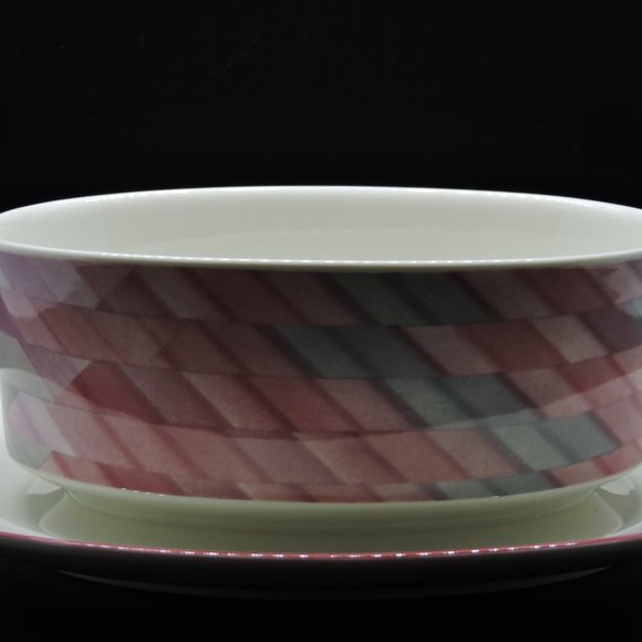 Villeroy & Boch VITRO-Porcelain Attached Gravy Dish Underplate Collage Pattern - Picture 9 of 10